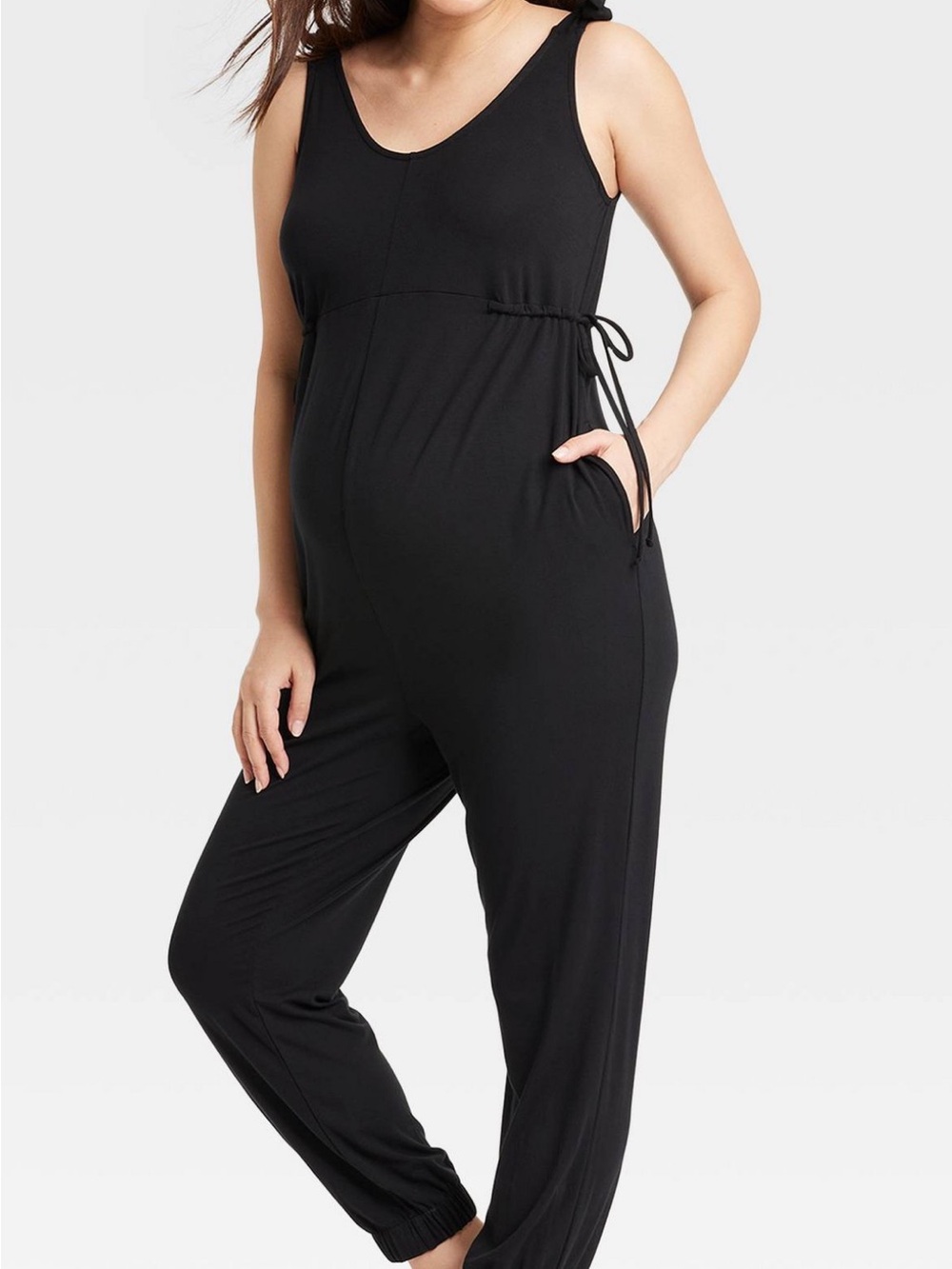 Knit maternity jumpsuit